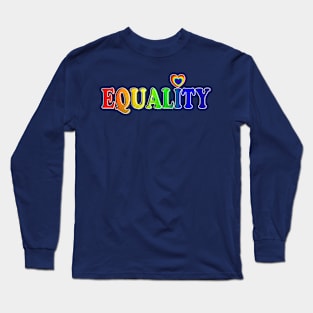 LGBT Gay Pride Rainbow Flag Equality Heart Long Sleeve T-Shirt